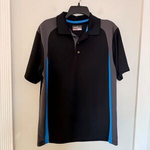 Grand Slam Black and Blue Men's Polo Golf Shirt - Size Medium